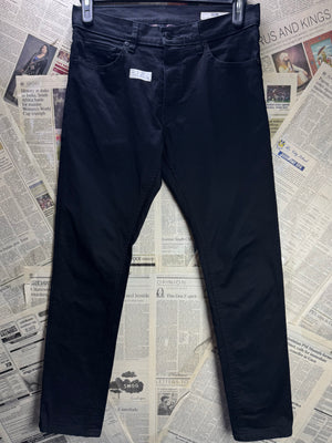 M&S® Waist: 30" | Black | Slim Fit Denim Pants | Cotton - Elastane | 2720 - Genuine Maal