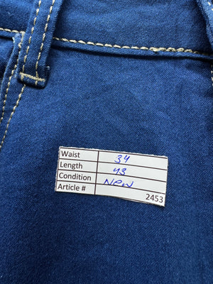By Sasha® Waist: 34" | Blue | Denim Pants | Cotton - Elastane | 2453 - Genuine Maal