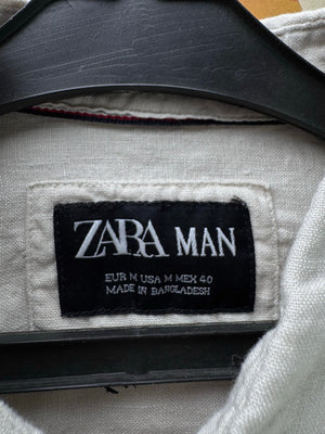 Zara® Small | Chest: 21" | White | Shirt | Cotton | 4484 - Genuine Maal
