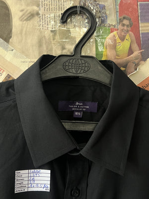 Tailor & Cutter® Large | Chest: 23.5" | Black | Shirt | 606 - Genuine Maal