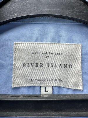 River Island® Medium | Chest: 22" | Blue | Shirts | Poly - Cotton | 4487 - Genuine Maal