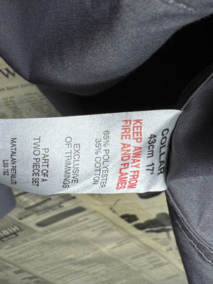 Taylor & Wright® XL | Chest: 25" | Grey | Collar: 17" Slim Fit Shirt | Poly - Cotton | 4650 - Genuine Maal
