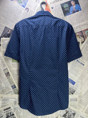 Burton® Small | Chest: 20" | Blue Polka Dots | Shirt | Poly - Cotton | 4649 - Genuine Maal