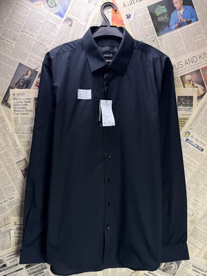 Primark® Medium | Chest: 22" | Black | Collar: 15.5" Regular Fit Shirts | Poly - Cotton | 4861 - Genuine Maal