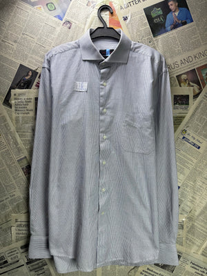 Pierre Cardin® Medium | Chest: 21.5" | Blue | Shirts | Cotton | 4675 - Genuine Maal