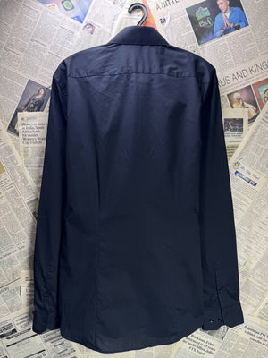 Primark® Medium | Chest: 22" | Black | Collar: 16" Slim Fit Shirts | Poly - Cotton | 4670 - Genuine Maal