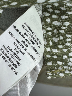 Topman® Small | Chest: 20.5" | Moss Green with White Print | Shirt | Cotton | 3339 - Genuine Maal