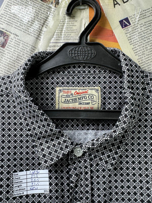 Jachs Co.® Large | Chest: 23.5" | Black & White | Shirt | Cotton | 3351 - Genuine Maal