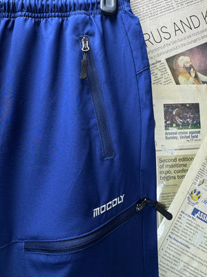 Mocoly® Waist: 28" to 30" | Blue | Gym Trousers | Poly - Spandex | 3017 - Genuine Maal