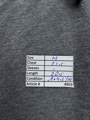 George® Medium | Chest: 21.5" | Grey | Polo Shirts | Cotton | 4869 - Genuine Maal