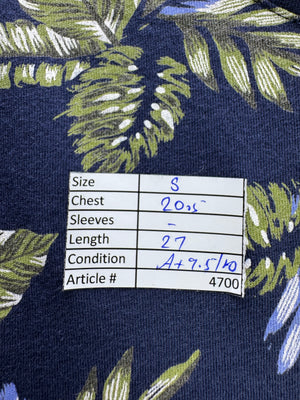 Devred® Small | Chest: 20.5" | Blue Floral | T-Shirt | Cotton | 4700 - Genuine Maal