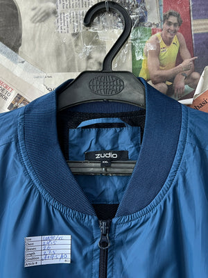 Zudio® L/XL | Chest: 24.5" | Blue | Bomber Jacket | 461 - Genuine Maal