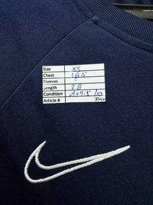 N*ke® XS | Chest: 18.5" | Navy Blue | Dri Fit Sports T-Shirt | Poly | 3545 - Genuine Maal