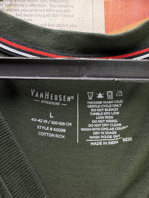 VanHeusen® Small | Chest: 21" | Green | T-Shirt | Cotton | 5111 - Genuine Maal