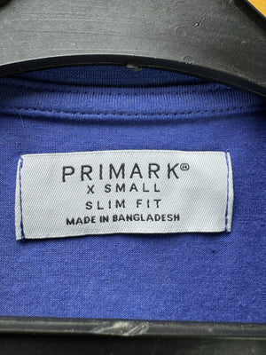 Primark® XS | Chest: 17.5" | Blue | T-Shirt | Poly - Cotton - Elastane | 5116 - Genuine Maal