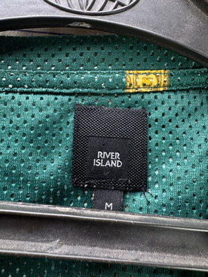 River Island® Small | Chest: 20" | Green | T-Shirt | Polyester | 5117 - Genuine Maal
