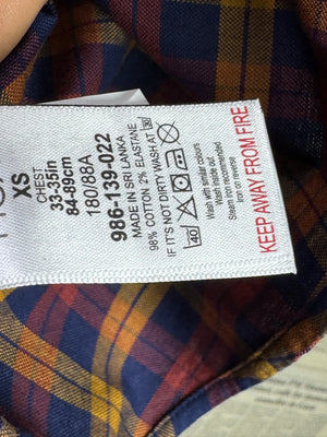 N*xt® XS | Chest: 18.5" | Plaid | Shirt | Cotton - Elastane | 3765 - Genuine Maal