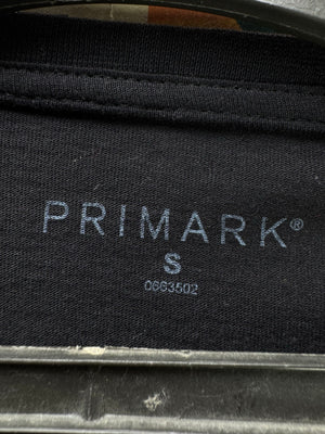 Primark® XS | Chest: 18" | Black | T-Shirt | Cotton | 4906 - Genuine Maal