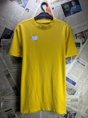 Primark® Small | Chest: 19" | Yellow | T-Shirt | Cotton - Elastane | 4910 - Genuine Maal