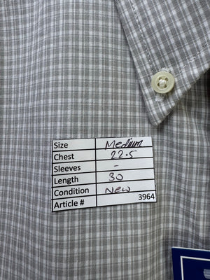 D*ckers® Medium | Chest: 22.5" | Grey Check | Shirt | Cotton - Poly | 3964 - Genuine Maal