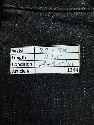 A.Zavetti® Waist: 32" to 34" | Black | Distressed Denim Shorts | Cotton - Poly - Visc - Elastane | 1344 - Genuine Maal