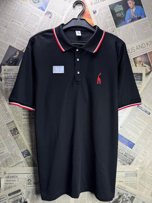 ® Medium | Chest: 21.5" | Black | Polo Shirts | Poly - Spandex | 5336 - Genuine Maal
