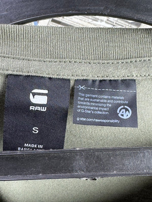 RAW® Small | Chest: 19.5" | Olive | Fullsleeves T-Shirt | Cotton | 4153 - Genuine Maal