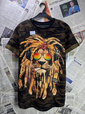 Three Men® Small | Chest: 19.5" | Smokin' Jahman | T-Shirt | 3811 - Genuine Maal