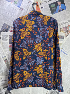 Topman® Small | Chest: 19" | Floral | Shirt | Tencel - Cotton | 3785 - Genuine Maal