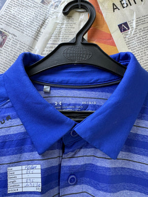 Under Armo*r® Medium | Chest: 22.5" | Blue | Golf Polo | Poly | 3787 - Genuine Maal