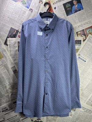 Next® Large | Chest: 23.5" | Blue with Dots | Shirt | Cotton - Poly - Elastane | 3801 - Genuine Maal
