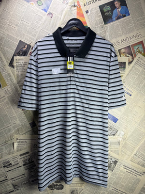 Adi*as® XXL | Chest: 27" | Stripes | Golf Polo | Polyester | 5359 - Genuine Maal