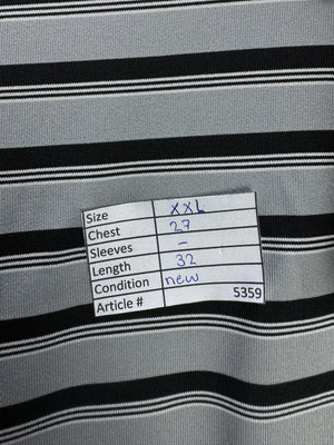 Adi*as® XXL | Chest: 27" | Stripes | Golf Polo | Polyester | 5359 - Genuine Maal