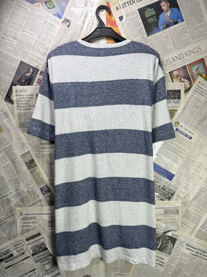 Old N*vy® Large | Chest: 24" | Beige & Grey | T-Shirt | Cotton | 3975 - Genuine Maal
