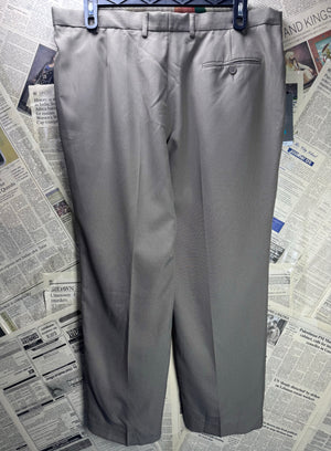 M&S® Waist: 40" | Mushroom | Regular Fit Dress Pants | Polyester | 2778 - Genuine Maal