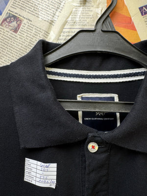 Crew Clothing® Small | Chest: 20.5" | Black | Polo | Cotton | 4172 - Genuine Maal