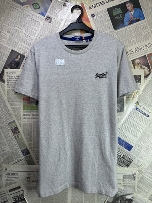 Superdry® Small | Chest: 19" | Grey | T-Shirt | Cotton | 4165 - Genuine Maal