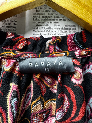 Papaya® Large | Bust: 21" | Paisley Print | Mini Dress | B1 - 5167 - Genuine Maal