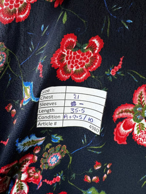 George® Large | Bust: 21" | Floral | Tiered Mini Smock Dress | B1 - 4980 - Genuine Maal