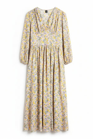 Shein® Medium | Bust: 19.5" | Floral | Maxi Dress | Poly - Elastane | B1 - 5160 - Genuine Maal