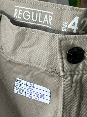 CLOTHING & CO.® Beige | Waist: 42" | B61 - My Store