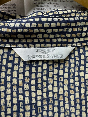 M&S® Large | Bust: 22.5" | Spotted Check | Midi Dress | B2 - 5157 - Genuine Maal