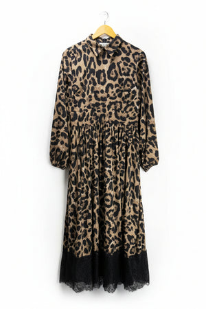 Shein® Medium | Bust: 18.5" | Leopard | Maxi Dress | B2 - 5380 - Genuine Maal