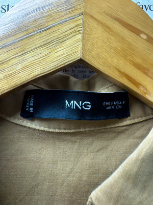 Mango® XS | Bust: 17" | Brown | Mini Dress with Belt | B2 - 5142 - Genuine Maal