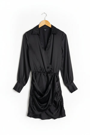 River Island® Small | Bust: 17.5" | Satin Wrap | Mini Dress | B3 - 5013 - Genuine Maal