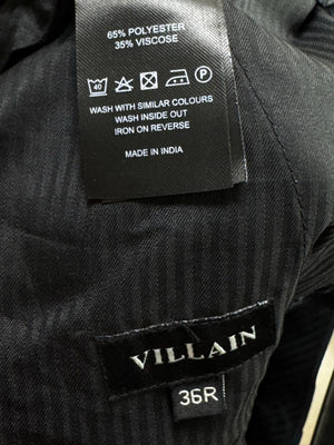Villain® Waist: 36" | Blue Plaid | Dress Pants | Poly - Viscose | 1447 - Genuine Maal