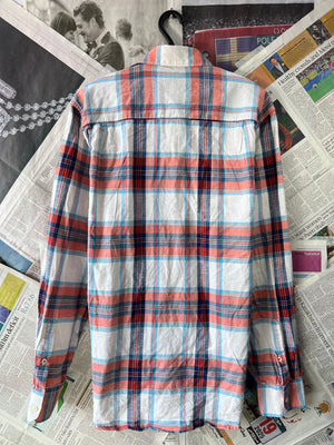 Pepe Jeans London® Medium | Chest: 22" | Plaid | Shirt | Cotton - Lyocell - Linen | 231 - Genuine Maal