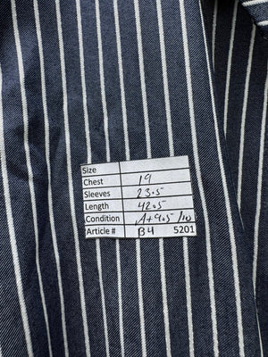 Tavin® Medium | Bust: 19" | Vertical Pinstripe | Midi Dress | B4 - 5201 - Genuine Maal