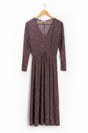Mango® XS | Bust: 17" | Micro - Floral | Maxi Dress | B4 - 5210 - Genuine Maal