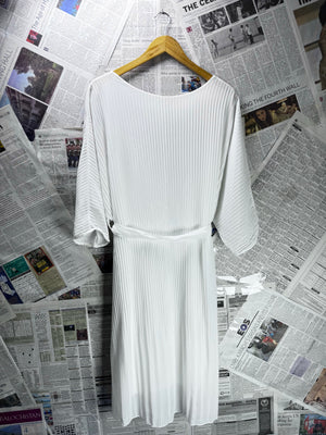 ® Small | Bust: 17.5" | Solid - Plissé | Midi Dress | B4 - 5203 - Genuine Maal
